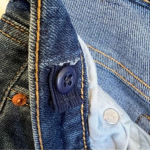 Levi’s Girls High Rise Ankle Straight Jeans with Raw Hem, Size 12 - Picture 8 of 10